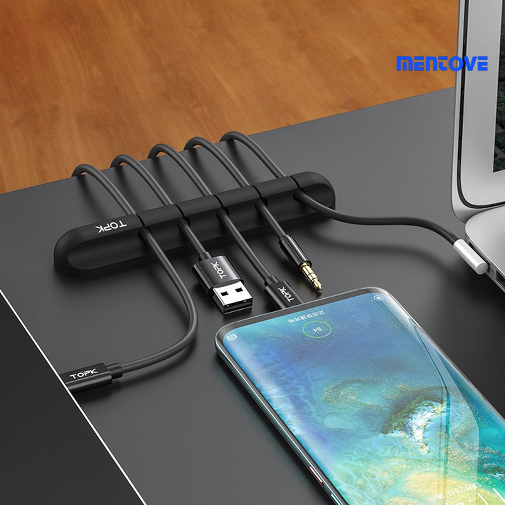 Phụ Kiện Giữ Dây Cáp Gọn Gàng Tiện Lợi Bằng Silicon