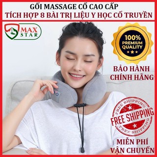 Gối massage trị liệu cổ vai gáy chữ U hồng ngoại đa năng chính hãng Máy massage cổ vai gáy