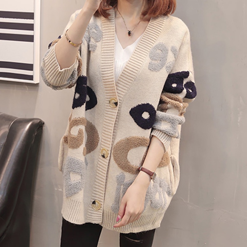 Áo khoác cardigan dệt kim tay dài