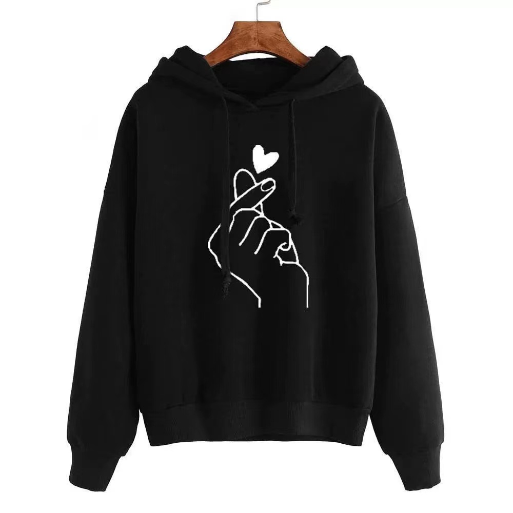 Áo Hoodie Dáng Rộng Lót Lông Cừu Thời Trang Trẻ Trung Cho Nữ