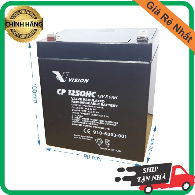 ắc quy điện #12V dung lượng #5Ah hiệu #Vision