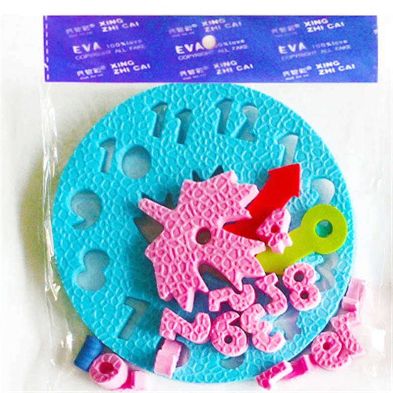 Đồ Chơi Giáo Dục Đồng Hồ Xốp Eva Montessori Cho Trẻ Mẫu Giáo
