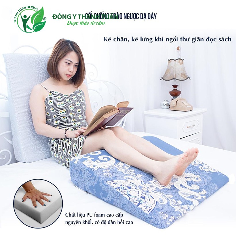 Gối chống trào ngược YOROKOBI bo tròn đỉnh giúp giảm ợ chua, trào ngược, xoang chống ngáy