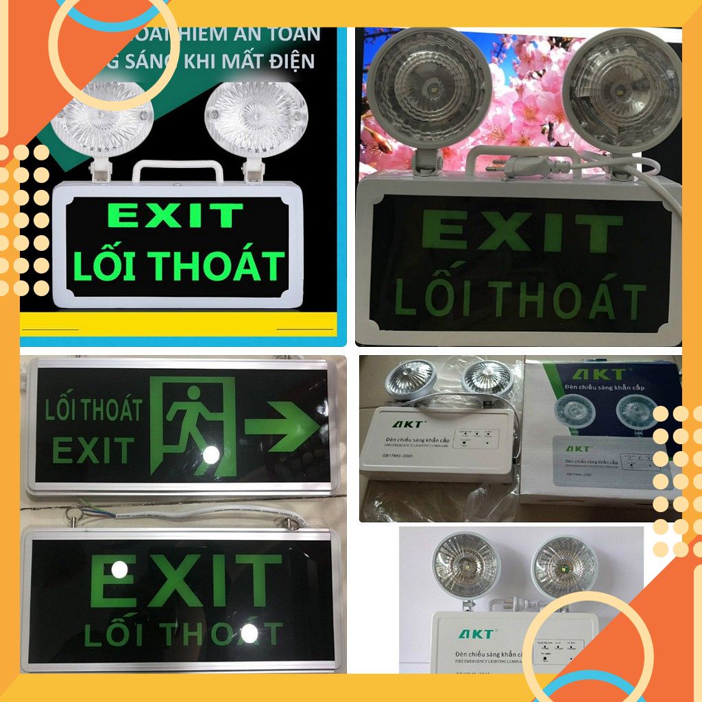 BẢNG EXIT CÓ ĐÈN - ĐÈN BÁO EXIT, ĐÈN SỰ CỐ SÁNG KHI MẤT ĐIỆN [SALE]