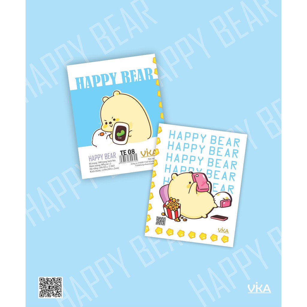 TẬP HỌC SINH VIKA: HAPPY BEAR 160 TRANG