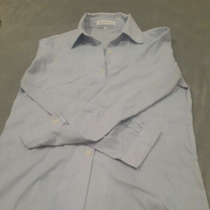Pass sơ mi sọc xanh tay dài size S