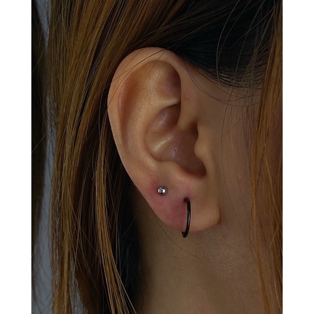 Khoen tai / khuyên tai mỏng nam nữ /chất liệu titan không gỉ MADDe