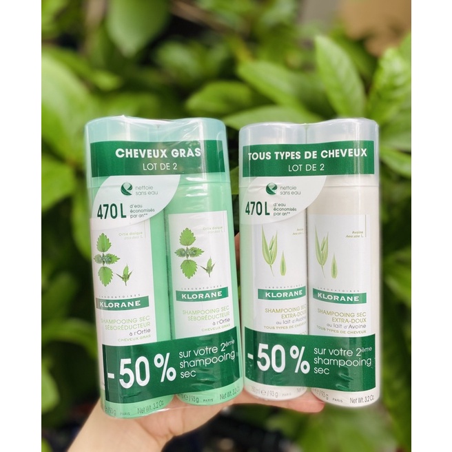 DẦU GỘI KHÔ KLORANE DRY SHAMPOO - SẠCH TÓC VÀ DA ĐẦU TRONG 2 PHÚT