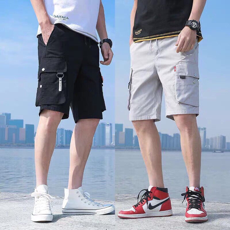quần ống rộng short 3 line