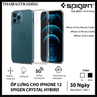 Ốp lưng iphone 12 Spigen crytal hybird - ốp trong cho iphone 12 - Thaibaotrading