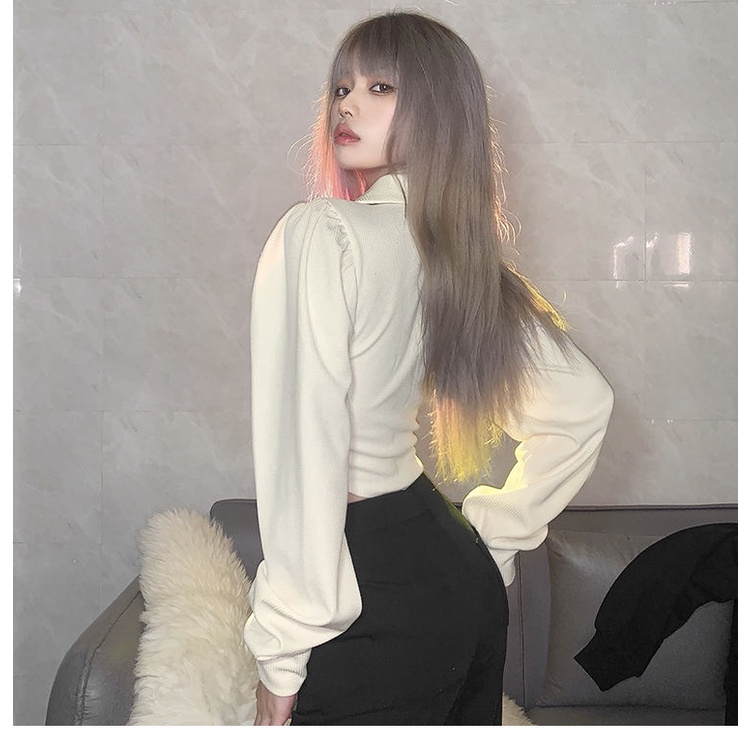 Mới Áo Thun Nữ Tay Dài Phong Cách Retro