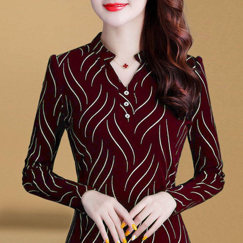 Áo voan cổ lọ phong cách mùa thu cho nữ 2021 Baru Pembaikan Fesyen S.pring D.