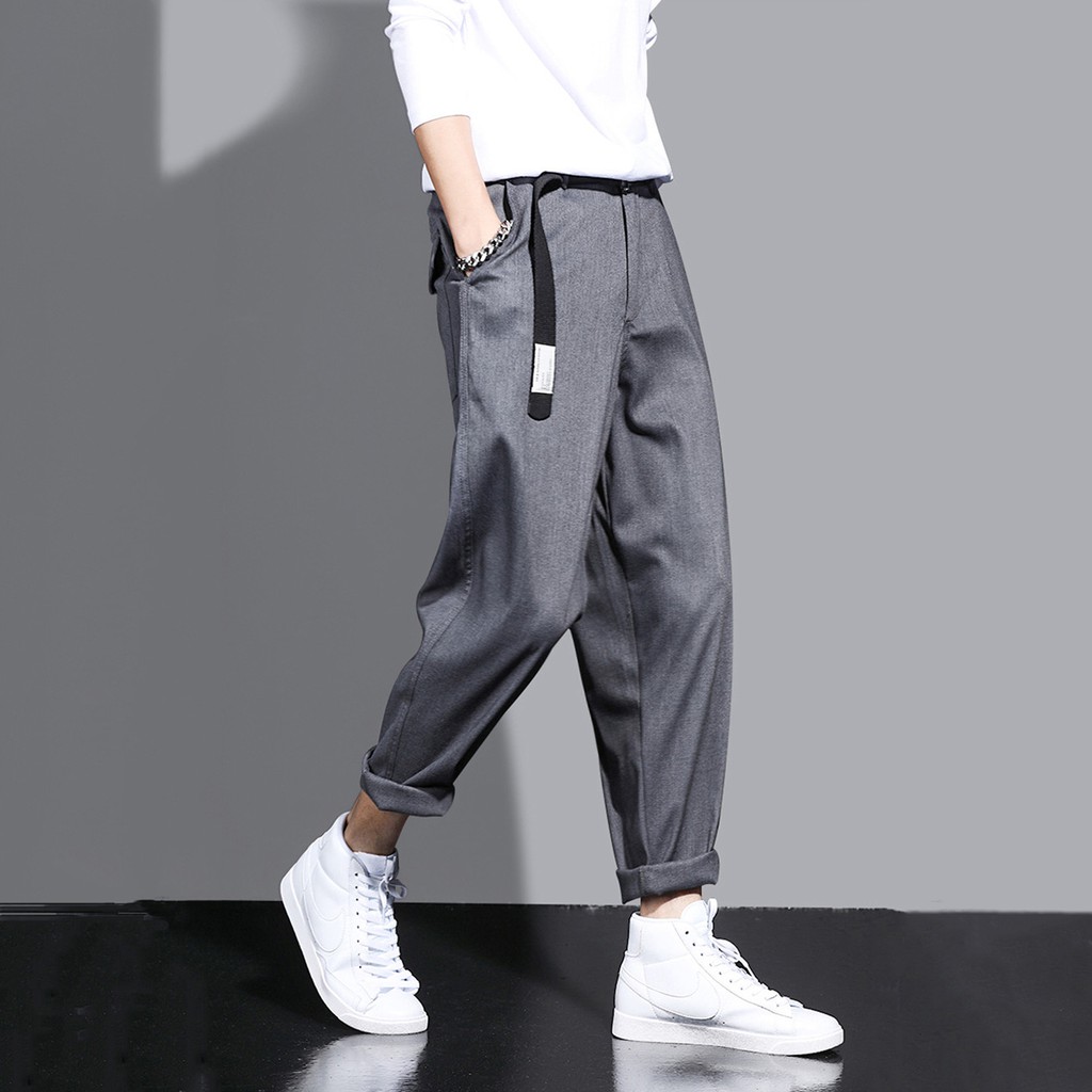 Quần Baggy Nam Kiểu Quần Tây Âu Chinos Trơn Đơn Giản Mặc Kiểu Xắn Gấu ZENKODLMEN JOGGER NAM 9000066C