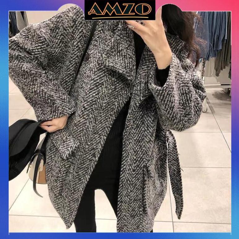 Áo Khoác Dạ Nữ 2 Lớp Cột Eo Phong Cách Hàn Quốc Trẻ Trung Thon Gọn Hàng Quảng Châu Cao Cấp. | BigBuy360 - bigbuy360.vn