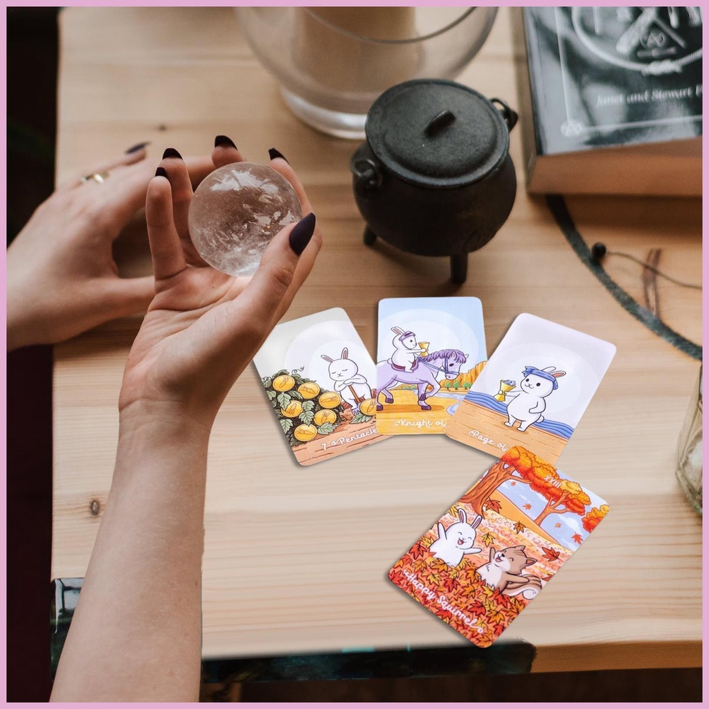 Mới Bộ Bài Tarot Hình Thỏ Dễ Thương