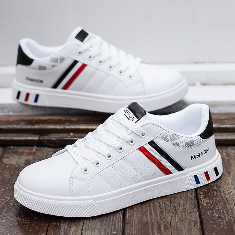 Giày Sneaker Thể Thao Nam G07 Da Cao Cấp Màu Trắng Đẹp Thời Trang Cho Học Sinh Sinh Viên A1