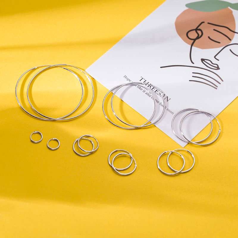 Khuyên Tai Tròn Thiết Kế Đơn Giản Cá Tính