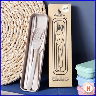 Xả Sốc 3 Ngày Set Đũa, dĩa, Thìa 3 chi tiết từ nhựa lúa mạch