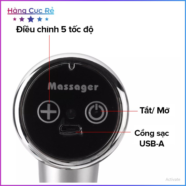 Máy massage cầm tay Fascial HCR-SJ8200 pin sạc Freeship Máy matxa giảm mỏi cơ toàn thân - Shop Hàng Cực Rẻ