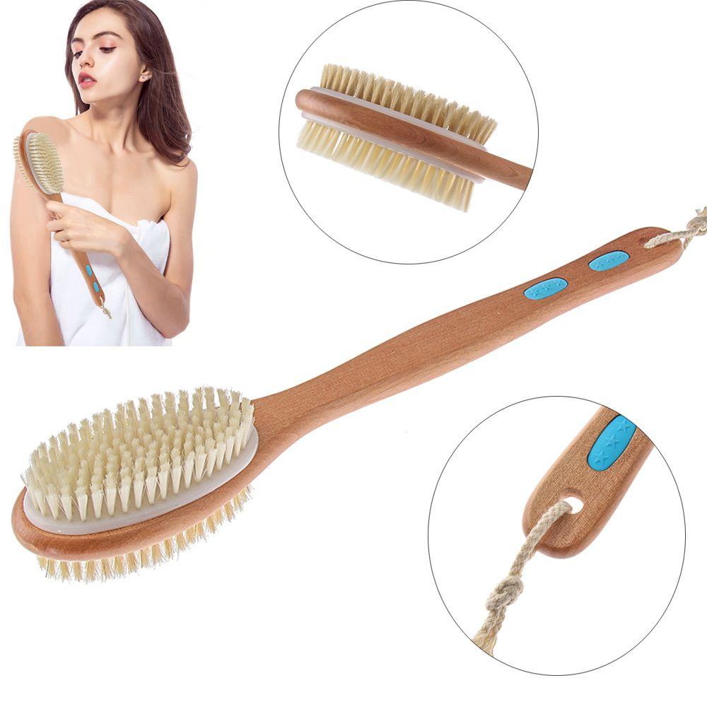 JANE Bàn Chải Chà Lưng Tẩy Tế Bào Chết Toàn Thân Bằng Gỗ Tự Nhiên Mềm Mại