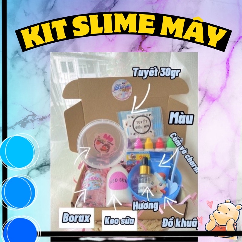 BỘ KIT LÀM SLIME MÂY TUYẾT MỊN TUYẾT MỸ