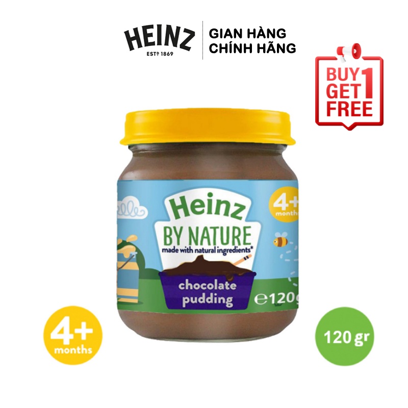 [Mua 1 Tặng 1] Lọ Pudding Sô-Cô-La HEINZ 120g (Date: 31/05/2022)