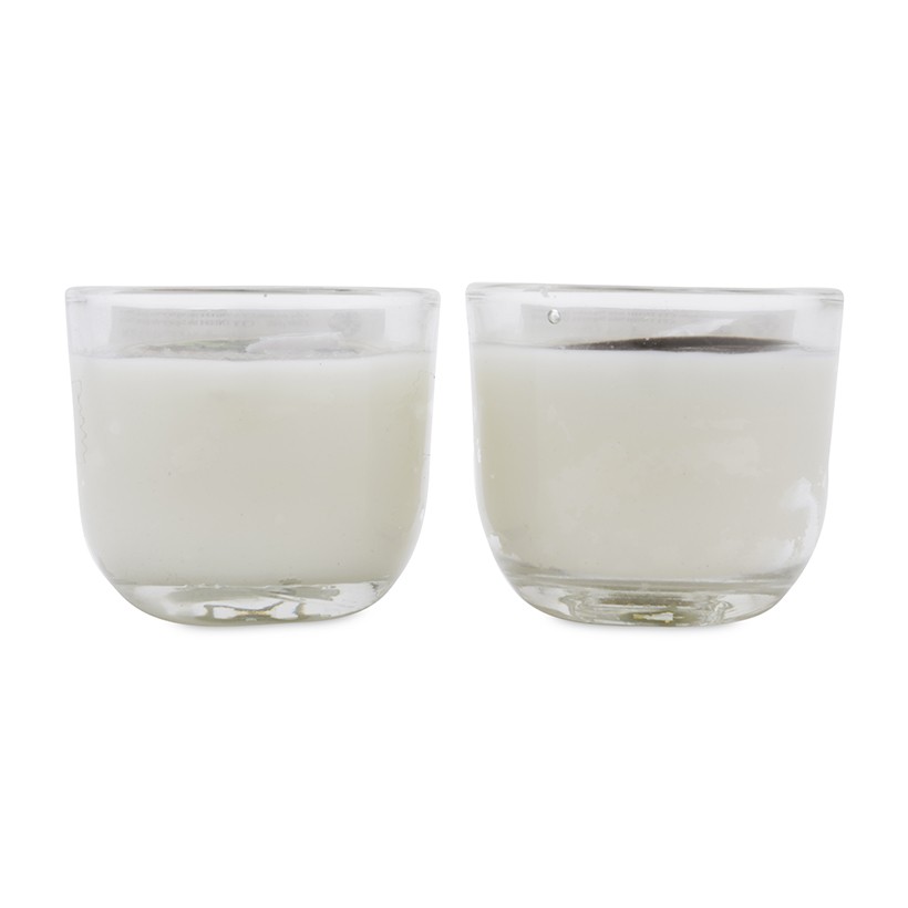 Cặp 2 ly nến thơm D6H5 Miss Candle FtraMart MIC0605 5.5 x 5 cm (Vàng nhạt, hương trà xanh)