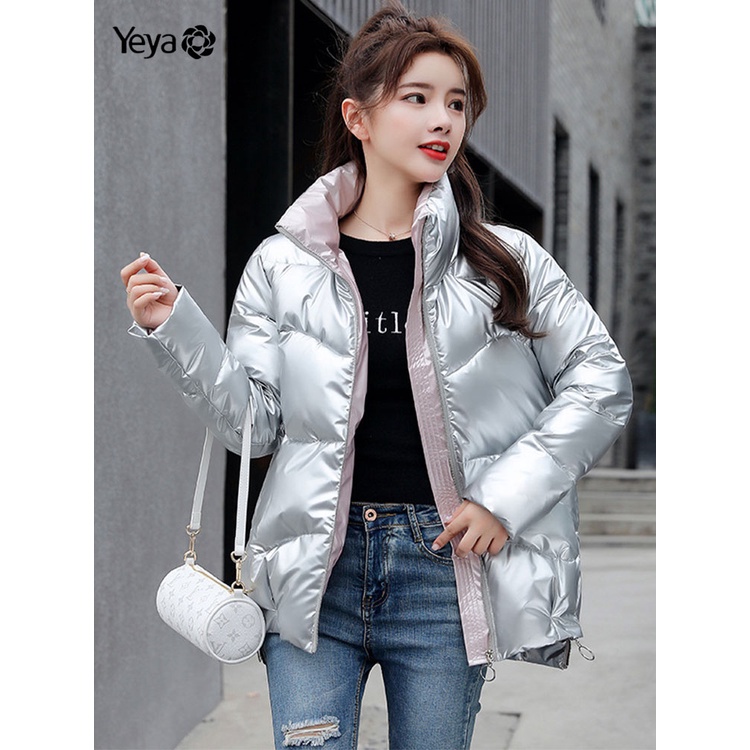 Áo khoác phao YEYA cổ đứng phong cách Hàn Quốc cho nữ