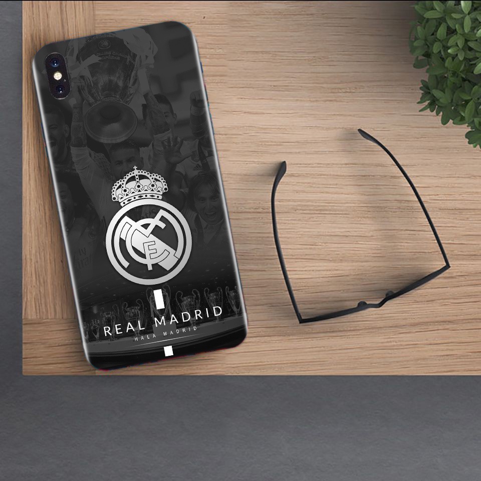 Miếng Dán Skin Điện Thoại In Hình Real Dán Lưng Real Madrid Cho Iphone 6/ 7/ 8/ X/ XS/ 11/ 11 Pro Max Dòng Máy Android