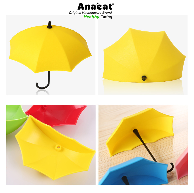 Set 3 móc treo đồ ANAEAT hình cây dù dán tường không để lại vết