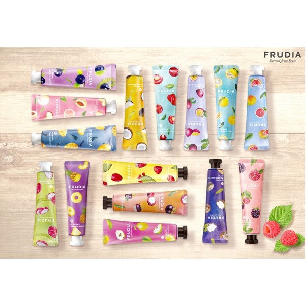 Kem Dưỡng Da Tay &amp; Móng Tay Tinh Chất Từ Trái Cây Frudia Orchard Fruit Hand Cream 30ml Hàn Quốc