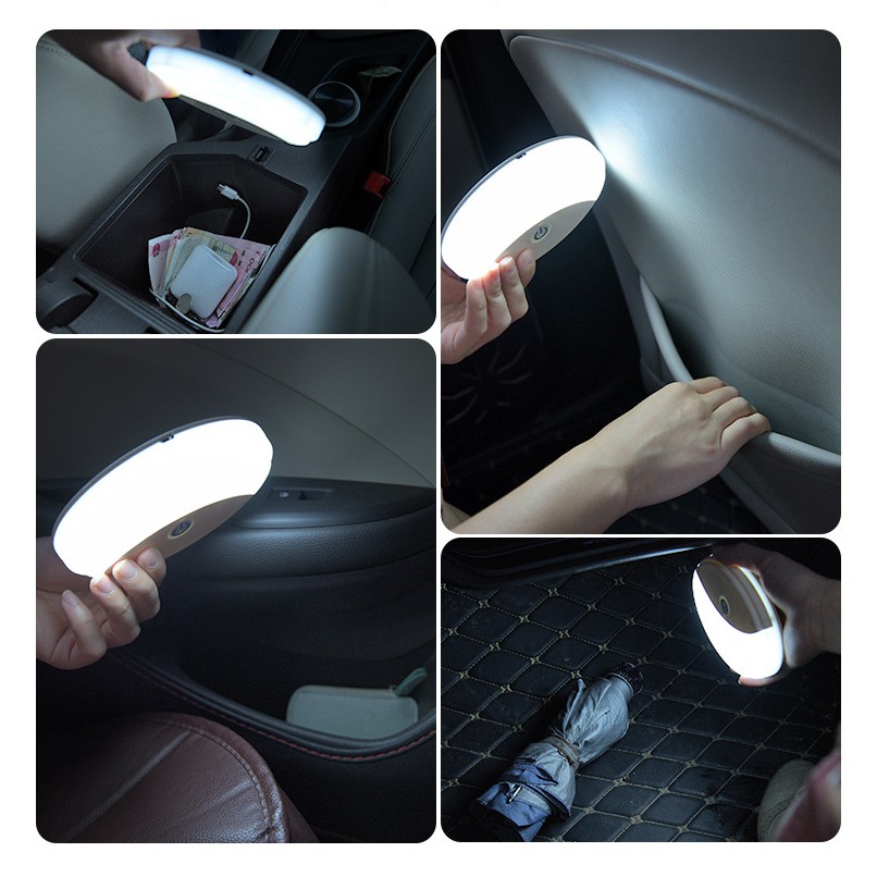 Đèn led tròn,đèn dán trần xe ô tô,dễ lắp ráp không cần khoan đục,sử dụng được 30 ngày cho 1 lần sạc,dùng được mọi nơi