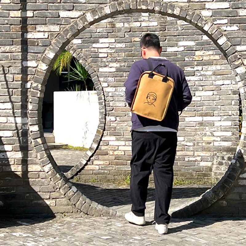 Ba Lô Giấy Kraft Vuông Phong Cách Retro Nhật Bản Thời Trang Mới 2022 Dành Cho Nam Nữ