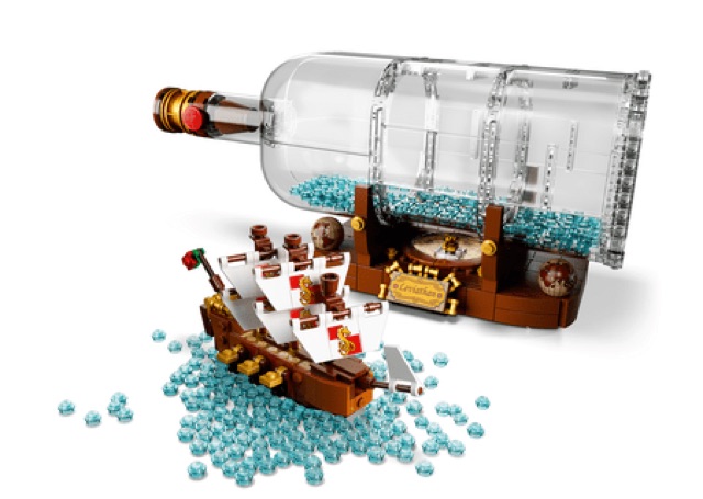 Lego UNIK BRICK IDEAS 92177 Ship In A Bottle Tàu trong chai chính hãng .