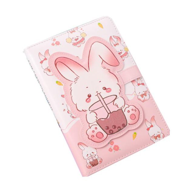 Sổ tay hoạt hình in nổi đính kim sa - Sổ tay cute, size A5 (32k) - Tặng kèm sticker