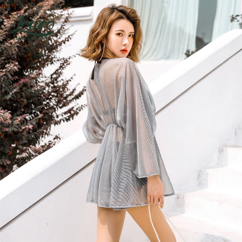 Bộ combo bikini đi biển 2 mảnh và áo choàng tắm Louro,mẫu quần áo tắm nữ trẻ, dễ kết hợp thích hợp nhiều tình huống-FW04 | BigBuy360 - bigbuy360.vn