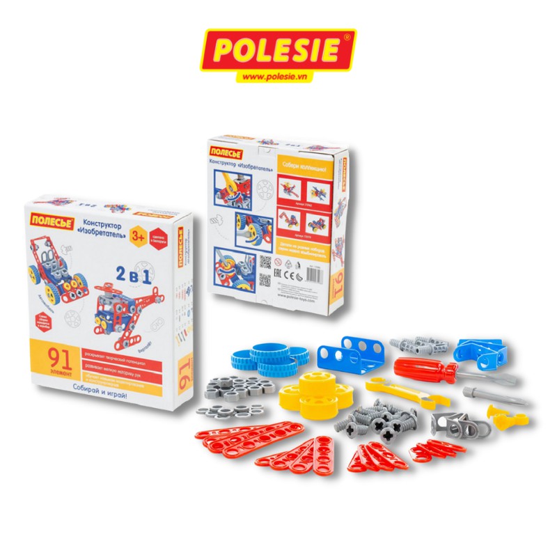 Bộ Đồ Chơi Sáng Tạo, Lắp Ghép Kỹ Sư Cho Bé 91 Chi Tiết  Nhập Khẩu Châu Âu CHÍNH HÃNG POLESIE 72986