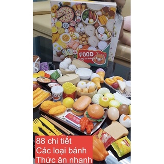 Bộ đồ chơi hấp bánh bao và thức ăn nhanh loại 88 chi tiết [Giá Sỉ] KhoSiViVi