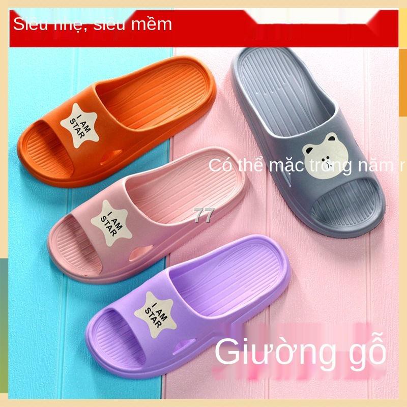 LDép xỏ ngón nữ xinh xắn phiên bản hàn quốc, cặp đôi nữ mùa hè, đế mềm đi tắm ở nhà, dép đi trong nhà chống trơn mới