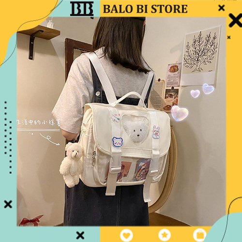 Balo Cặp đi học thêm  đi chơi thời trang nam nữ dễ thương ( 2 in 1) phong cách ulzzang BALO BI STORE ULZZANG 16