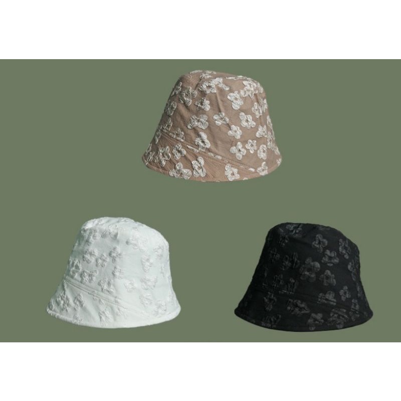 Mũ Bucket Họa Tiết Hoa Nổi Mẫu Mới