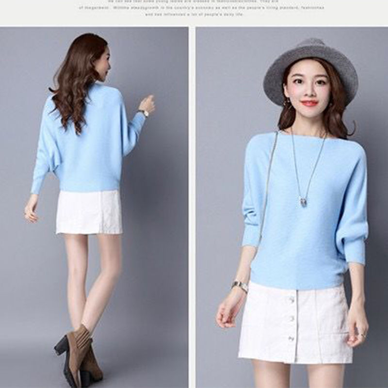 Áo sweater Dệt Kim Tay Cánh Dơi plus size Cho Nữ