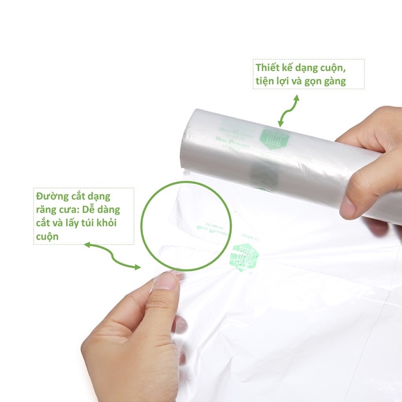 TÚI ĐỰNG THỰC PHẨM PHÂN HUỶ SINH HỌC -GREE ECO SIZE  Và  100-200 cái