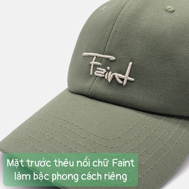 Mũ lưỡi trai nam nữ, nón kết lưỡi trai thêu chữ Faint form unisex phong cách Ulzzang Hàn Quốc cá tính năng động NTQ10