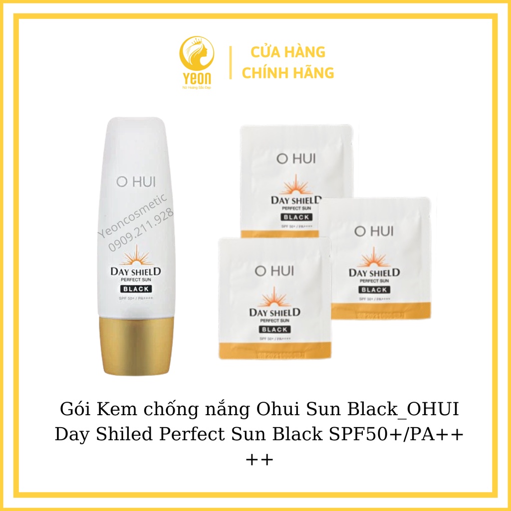 1 Gói Kem chống nắng Ohui Sun Black_OHUI Day Shiled Perfect Sun Black SPF50+/PA++++_𝐘𝐄𝐎𝐍 𝐋𝐔𝐗𝐔𝐑𝐘 𝐂𝐎𝐒𝐌𝐄𝐓𝐈𝐂𝐒