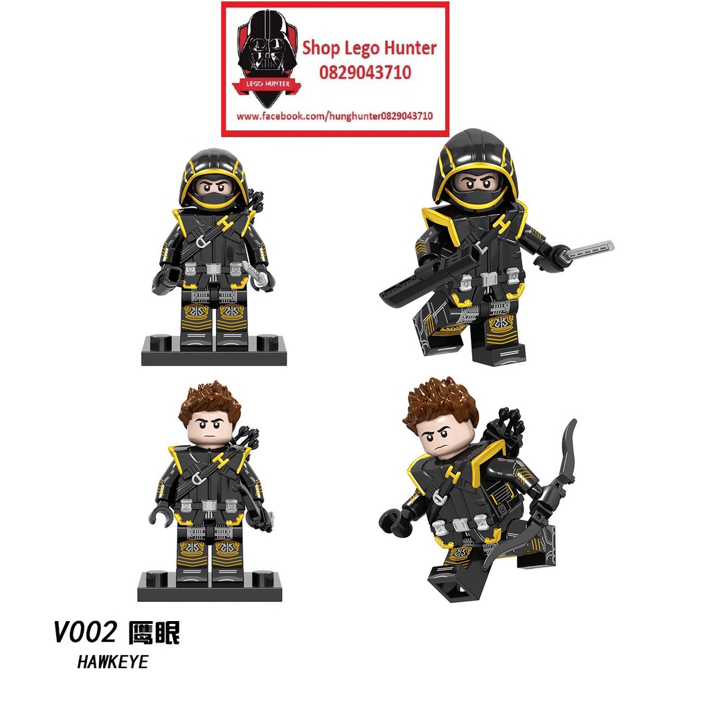 Xếp hình Minifigures Marvel Hawkeye Ronin đồ chơi lắp ráp mô hình nhân vật siêu anh hùng V 002