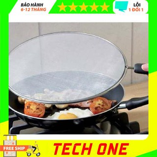 [Hàng Mới Về] Tắm Chắn Dầu Mỡ Bằng Inox Có Tay Cầm Tiện Lợi - techone