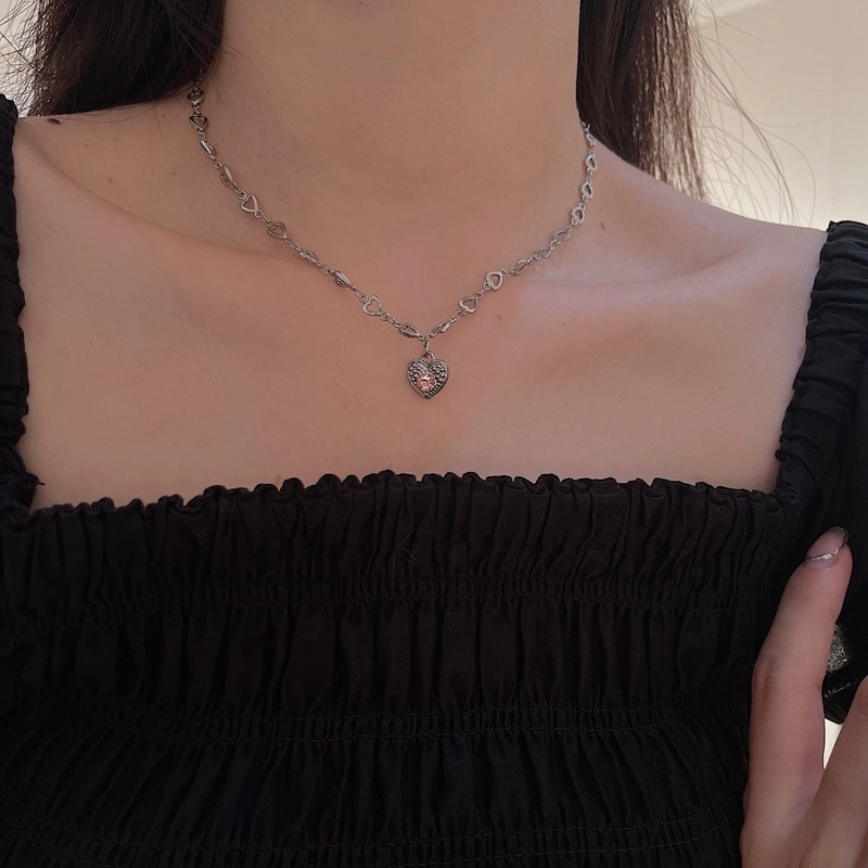 Vòng cổ choker hình trái tim đơn giản thời trang cho nữ