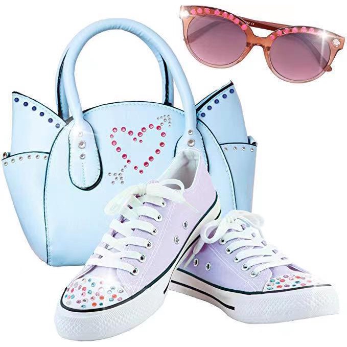 Đồ chơi trẻ em Trang Điểm Dán Móng Tay Đính Đá Lấp Lánh Dễ Thương Cho Bé Gái