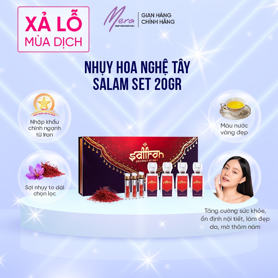 Combo Nhuỵ Hoa Nghệ Tây SAFFRON SALAM 20Gr [Date 03/2023]
